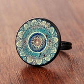 Bague Indienne Rose Noir