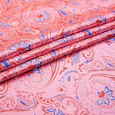 Tissu Indien Jacquard Rose