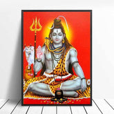 Poster Indien Shiva Rouge